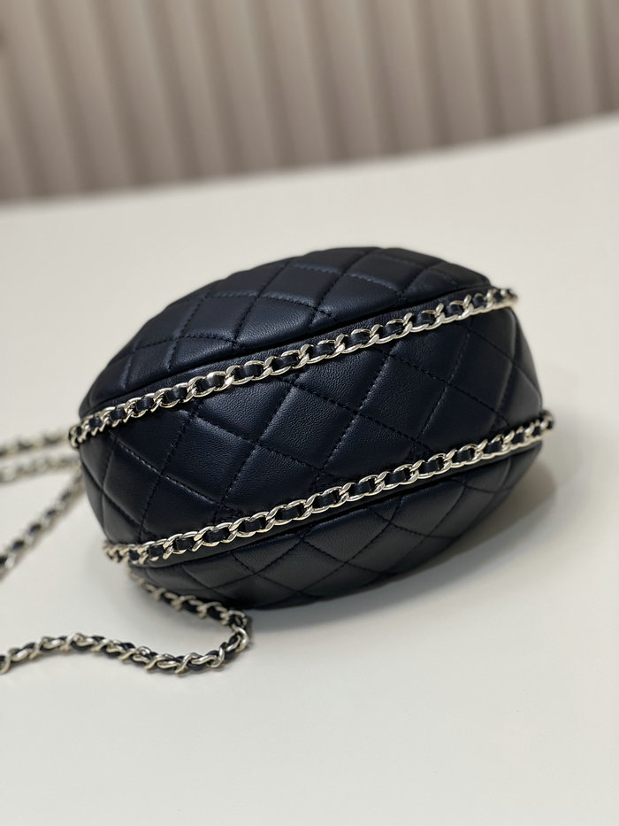 Chanel Lambskin Shoulder Bag Black AS3917