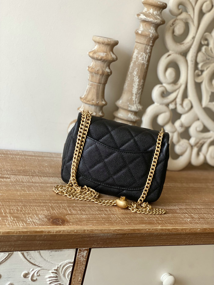 Chanel Leather Small Flap Bag Black AS3829