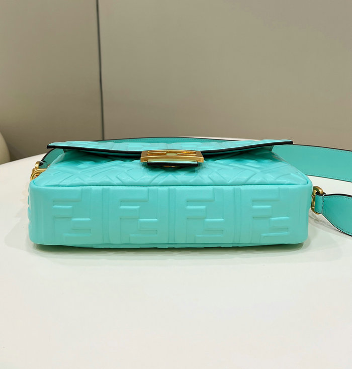 Fendi Baguette Medium Leather Bag Light Green F0135