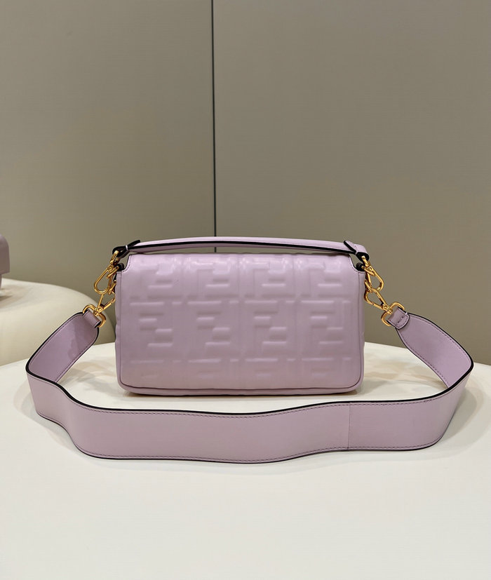 Fendi Baguette Medium Leather Bag Purple F0135