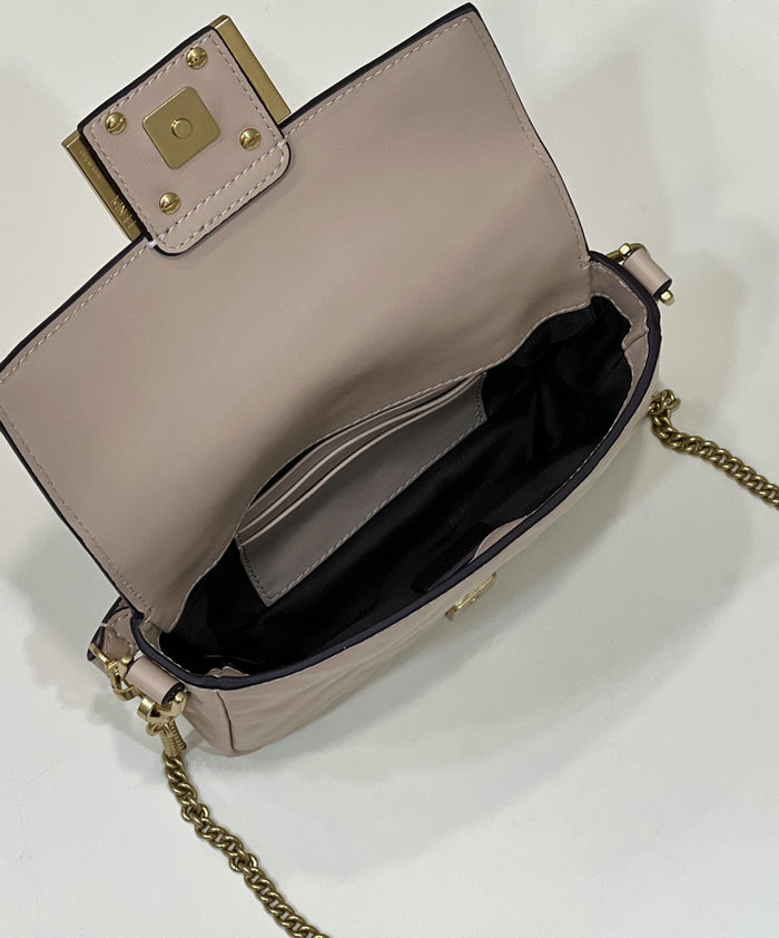 Fendi Baguette Mini leather bag Beige F0191S