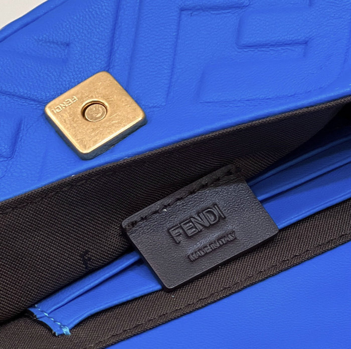 Fendi Baguette Mini leather bag Blue F0191S