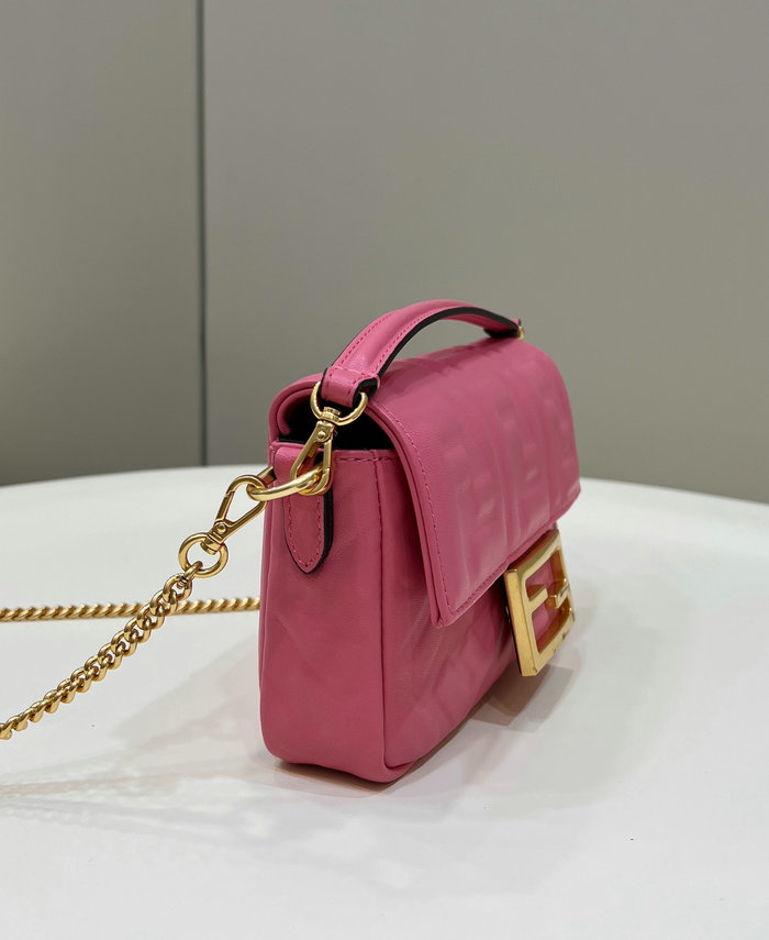 Fendi Baguette Mini leather bag Pink F0191S