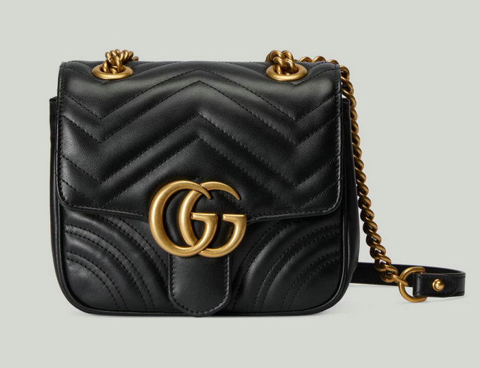 Gucci GG Marmont Matelasse mini shoulder bag Black 739682