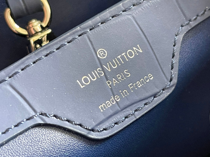 Louis Vuitton Embossed Crocodile Capucines Blue N92175