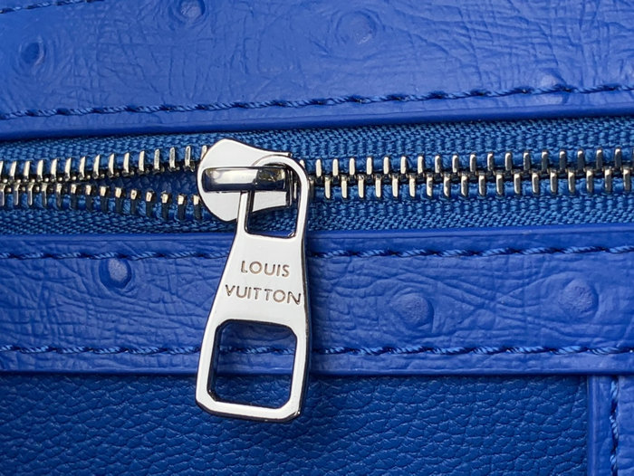 Louis Vuitton Embossed Ostrich Capucines Blue N93419