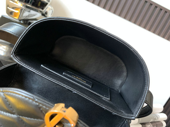 Saint Laurent Lambskin June Box Bag Black 710080