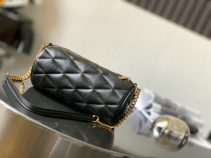 Saint Laurent Lambskin Sade Mini Tube Bag Black 699703