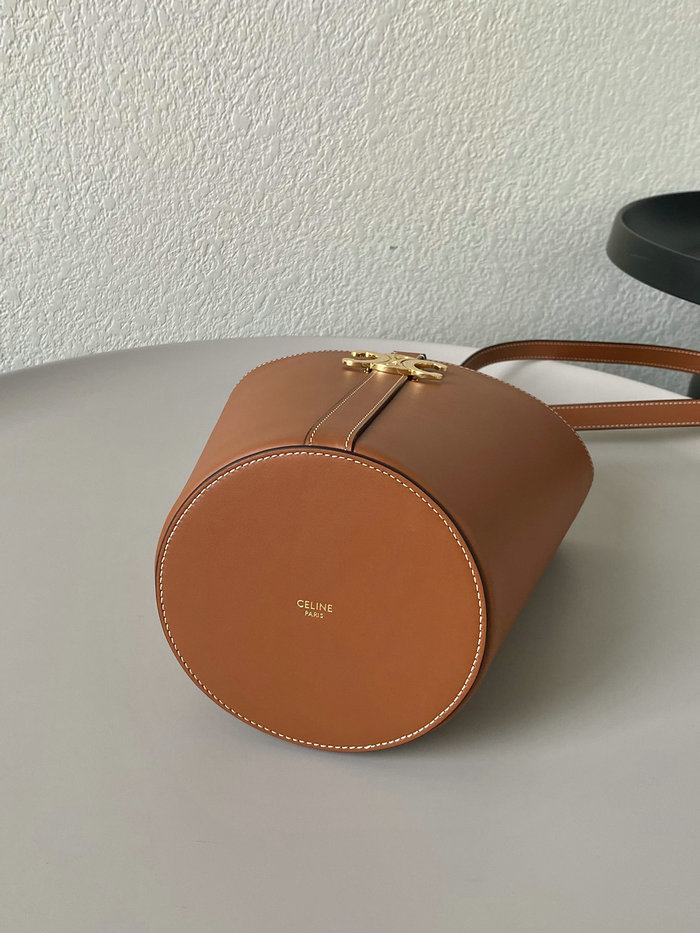 Celine Bucket Triomphe Tan C35302