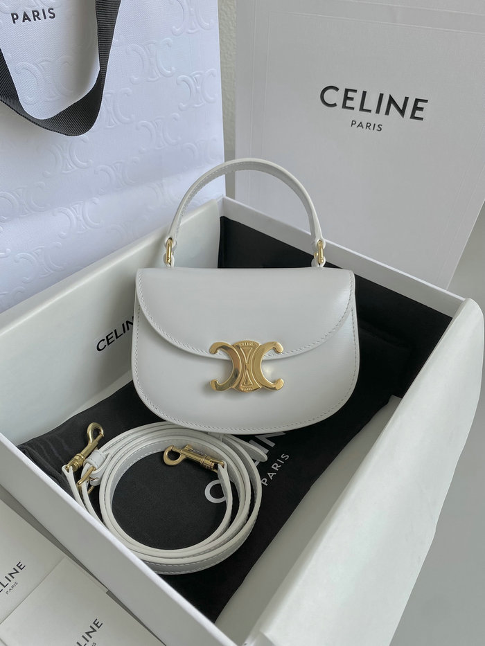 Celine Mini Besace Triomph Bag White C35022