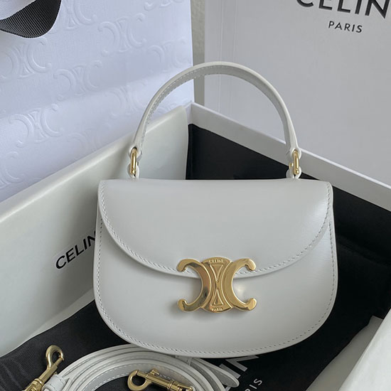 Celine Mini Besace Triomph Bag White C35022