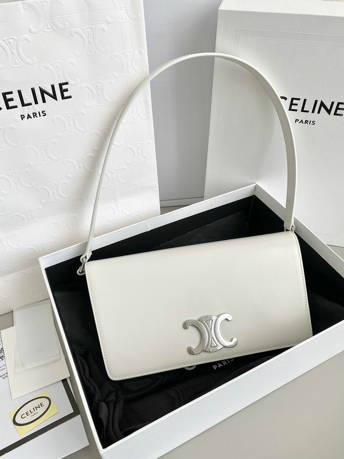 Celine Trapeze Triomphe Bag White C35038