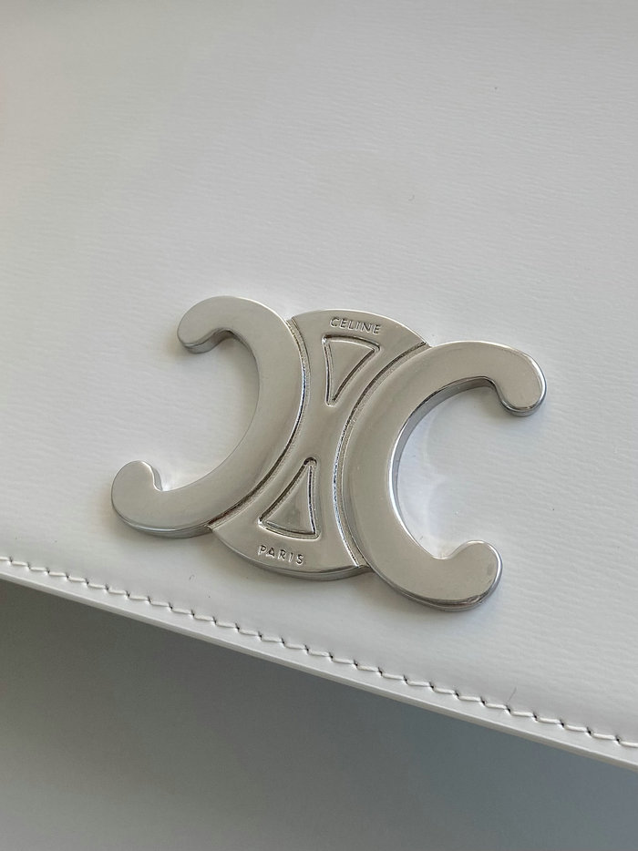 Celine Trapeze Triomphe Bag White C35038