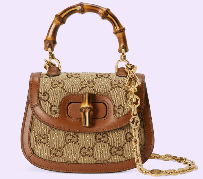 Gucci Bamboo 1947 mini top handle bag Camel 735116