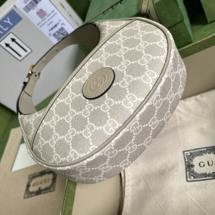 Gucci GG half-moon-shaped mini bag White 726843