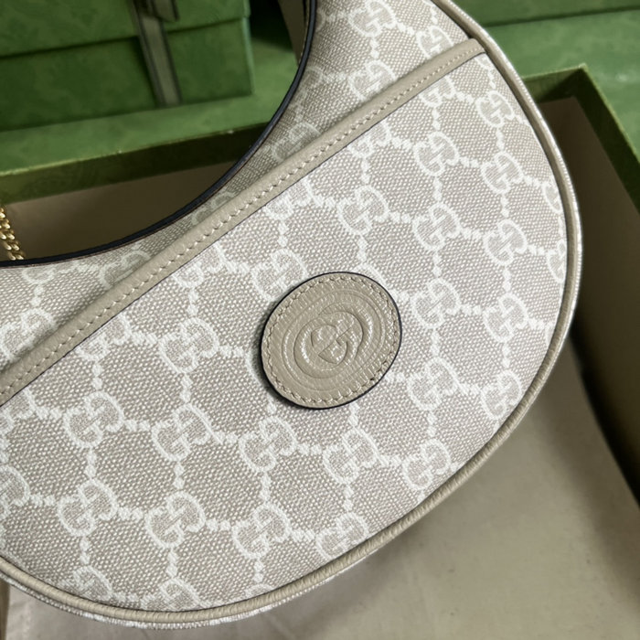 Gucci GG half-moon-shaped mini bag White 726843