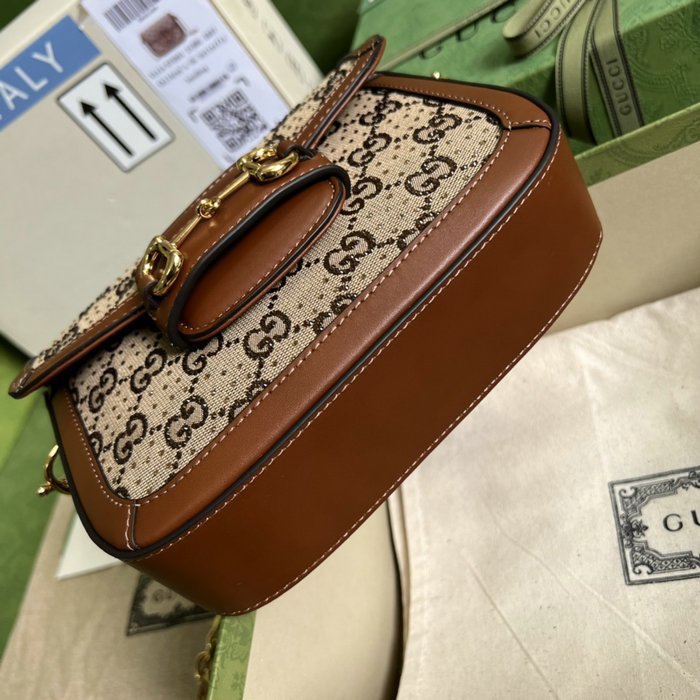 Gucci Horsebit 1955 GG mini bag Camel 675801