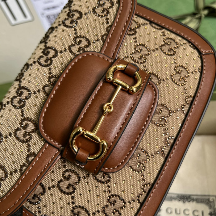 Gucci Horsebit 1955 GG mini bag Camel 675801