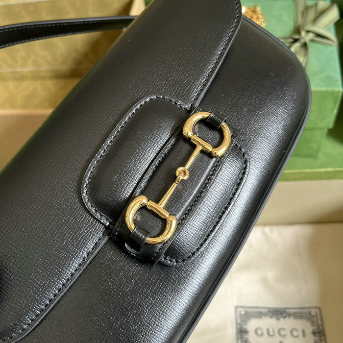 Gucci Horsebit 1955 small shoulder bag Black 735178