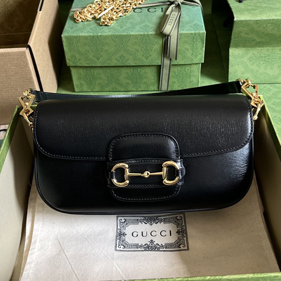 Gucci Horsebit 1955 small shoulder bag Black 735178