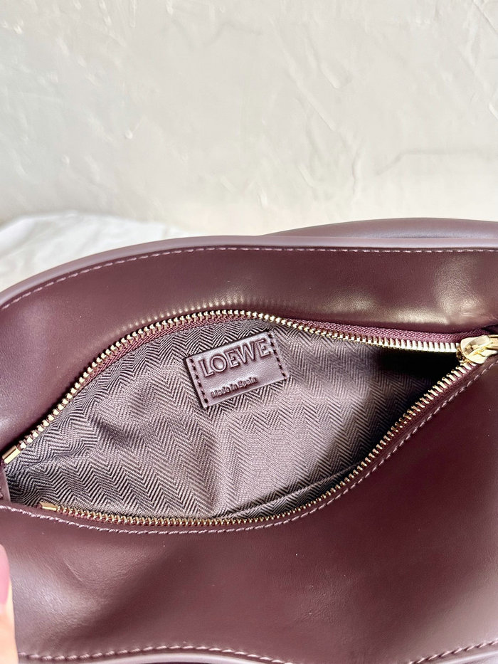 Loewe Small Puzzle Edge Leather Bag Burgundy L02231