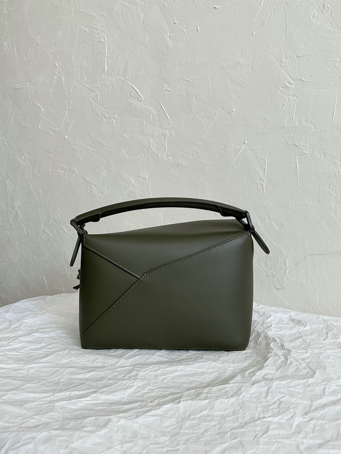 Loewe Small Puzzle Edge Leather Bag Green L02231