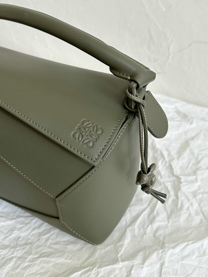 Loewe Small Puzzle Edge Leather Bag Green L02231