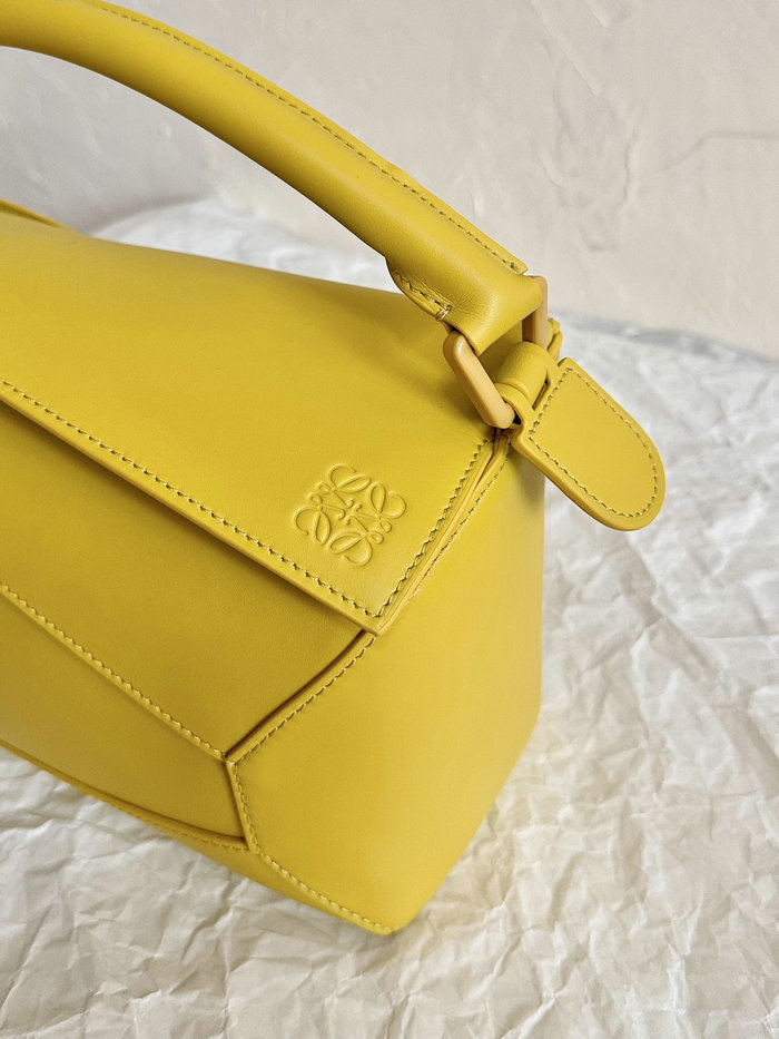 Loewe Small Puzzle Edge Leather Bag Yellow L02231