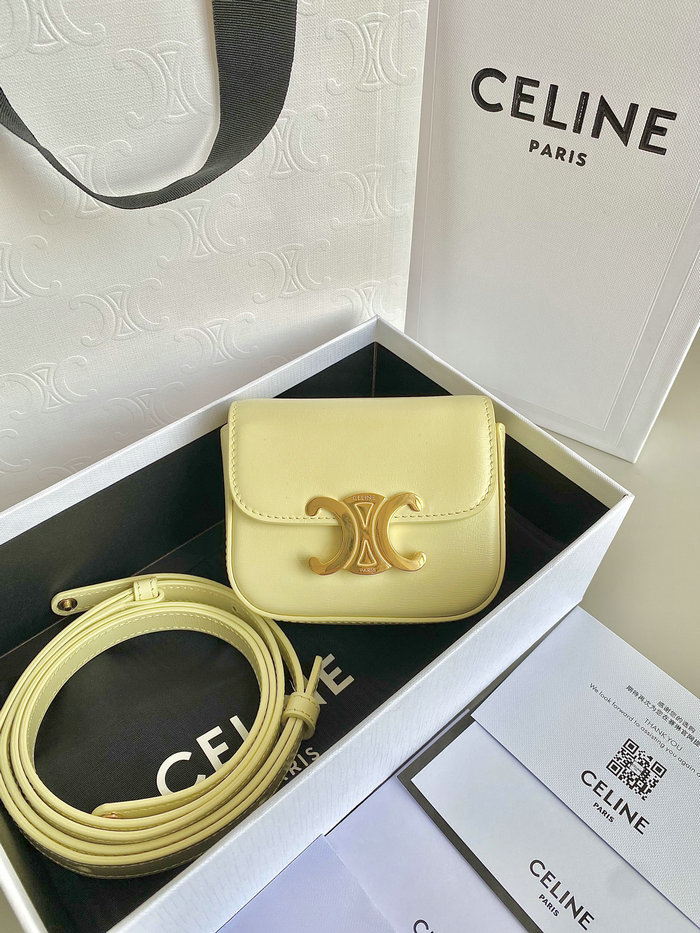 Celine Mini Triomphe Yellow C35021