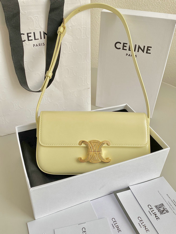 Celine Triomphe Shoulder Bag Yellow C35029