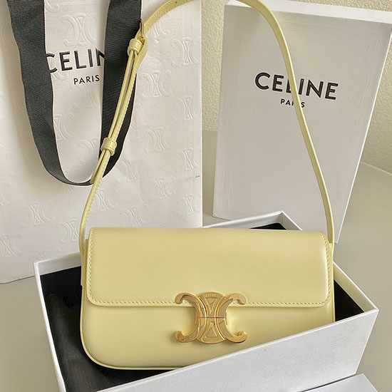 Celine Triomphe Shoulder Bag Yellow C35029