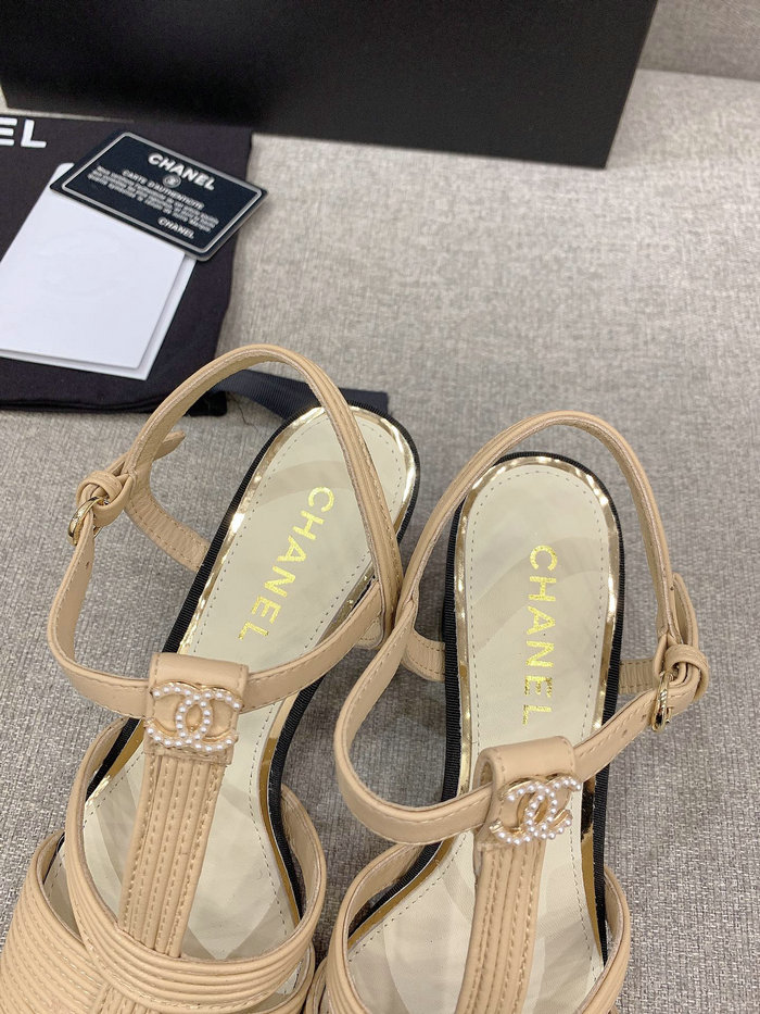 Chanel Sandals Beige CS03184