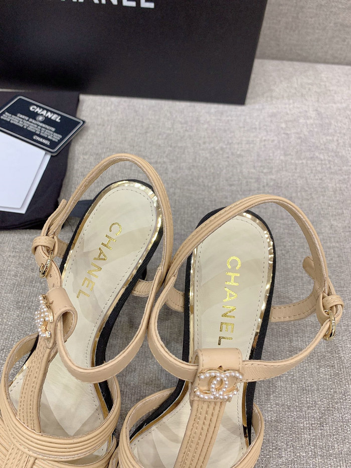 Chanel Sandals Beige CS03185