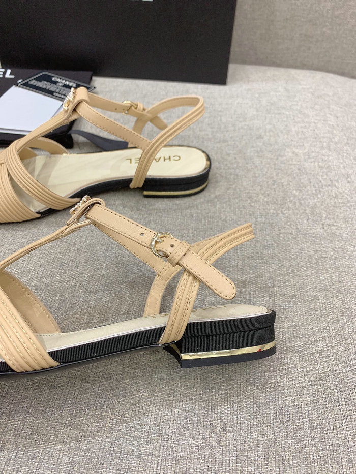 Chanel Sandals Beige CS03186