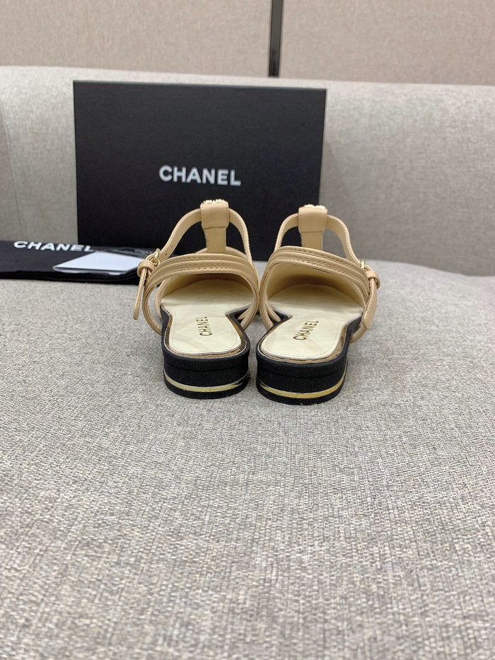 Chanel Sandals Beige CS03186