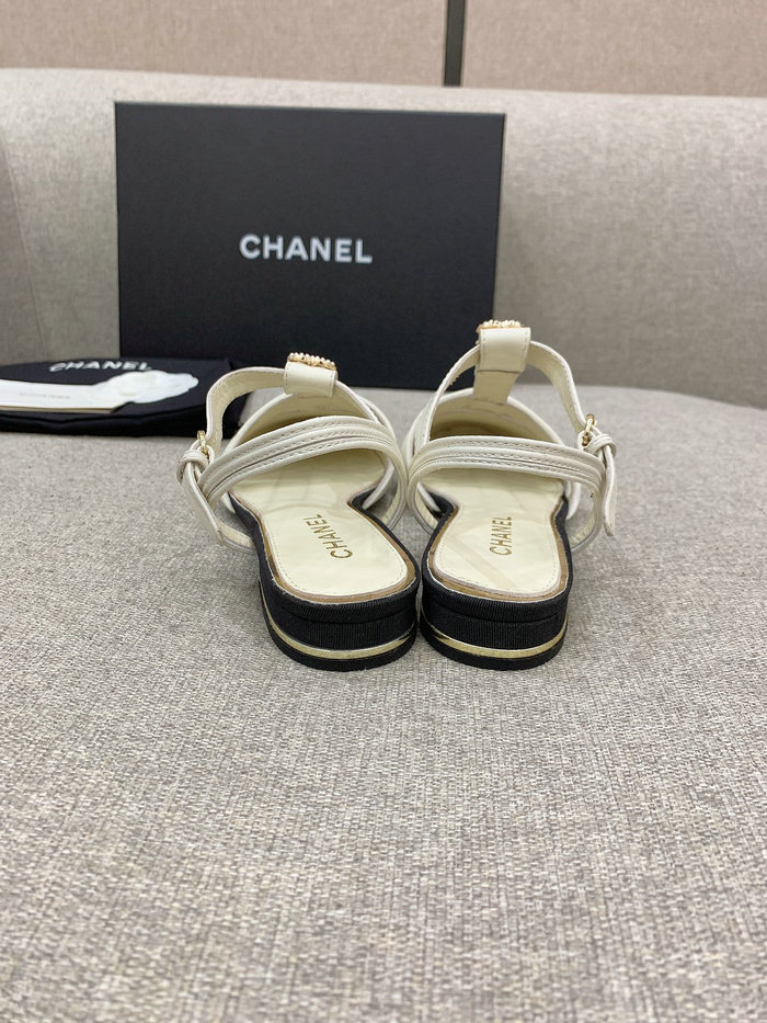 Chanel Sandals White CS03186