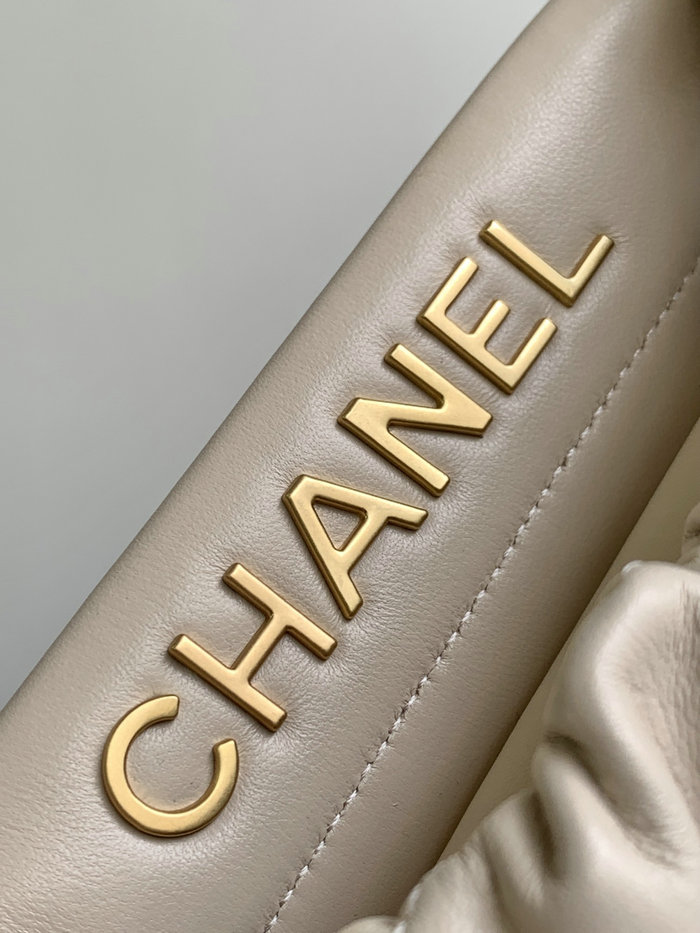 Chanel Small Bucket Bag Beige AS3793