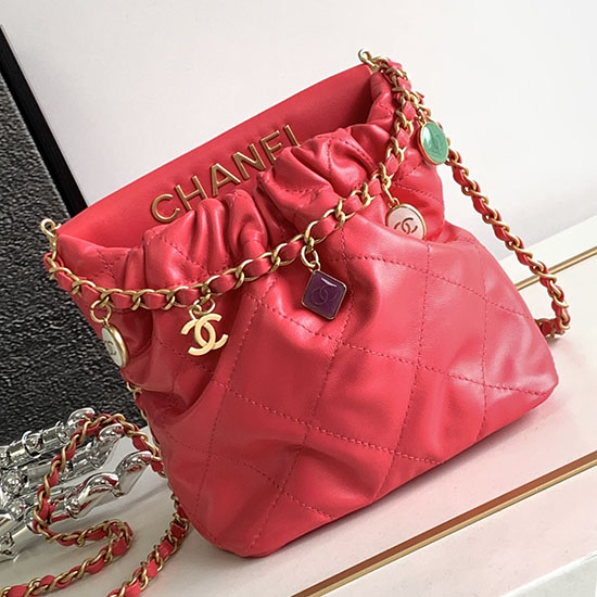 Chanel Small Bucket Bag Red AS3793