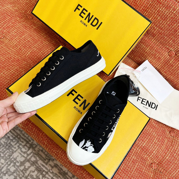 FENDI Logo Rose Denim Sneakers FS03152