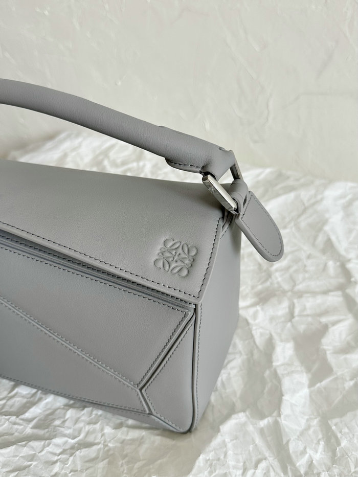 Loewe Small Puzzle Edge Leather Bag Grey L02231