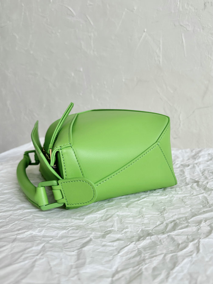 Loewe Small Puzzle Edge Leather Bag Lime green L02231