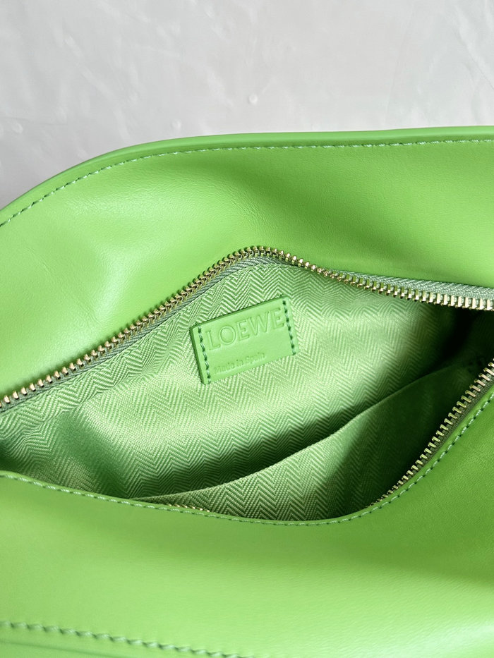 Loewe Small Puzzle Edge Leather Bag Lime green L02231