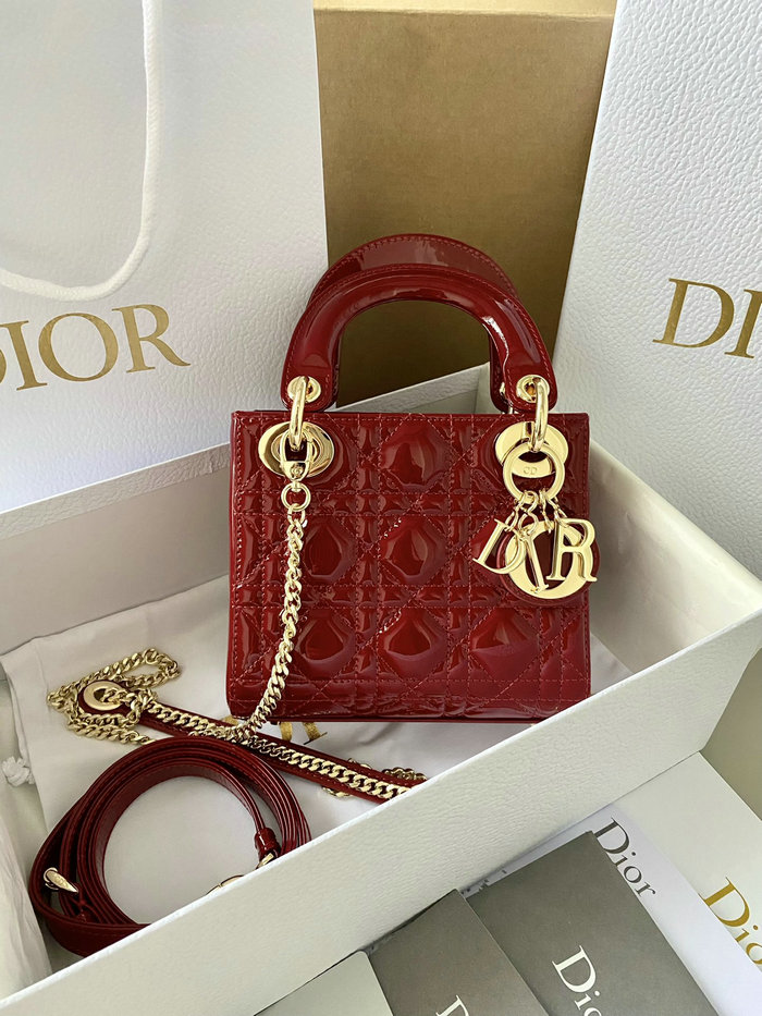 Mini LADY DIOR BAG Red D5310