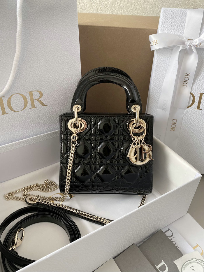 Mini Lady Dior Bag Black D5310