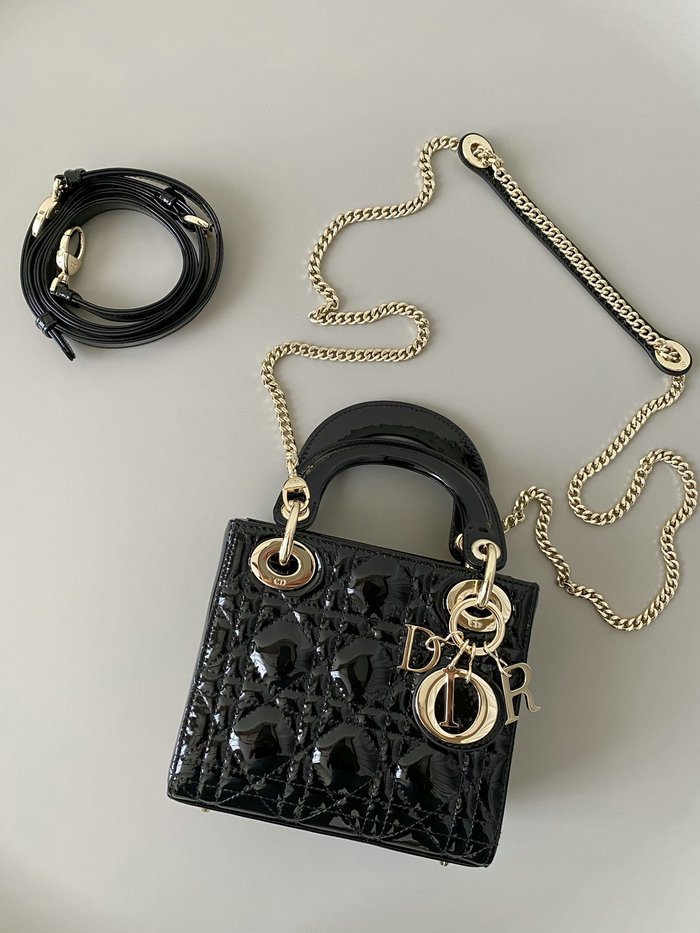 Mini Lady Dior Bag Black D5310