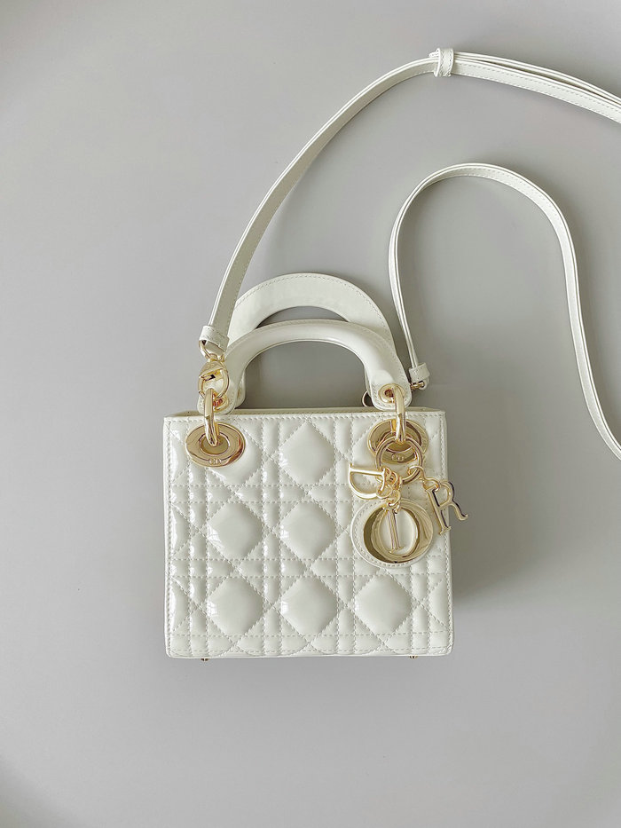 Mini Lady Dior Bag White D5310