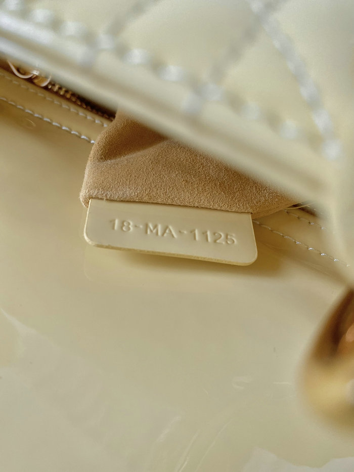 Mini Lady Dior Bag Yellow D5310