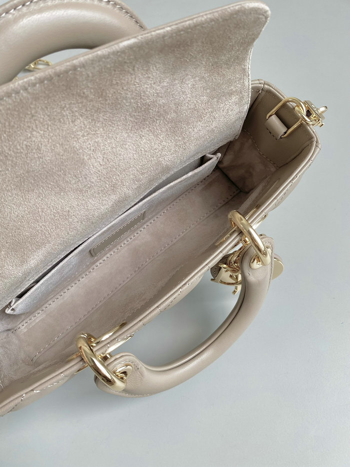 Small LADY D-JOY BAG Grey D3380