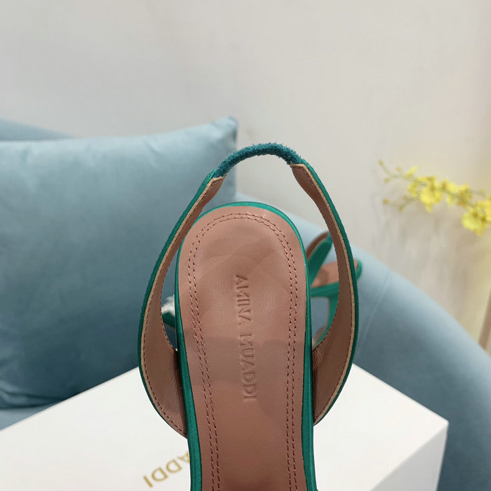 Amina Muaddi Satin Begum Slingback Pumps AB06