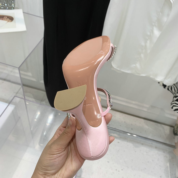 Amina Muaddi Satin Gilda Mules AMG03